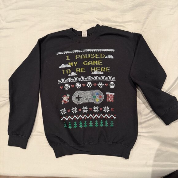 Holiday Sweatshirt Bundle – Essential Worker Elf + Gamer Ugly Christmas Sweater - Picture 6 of 8